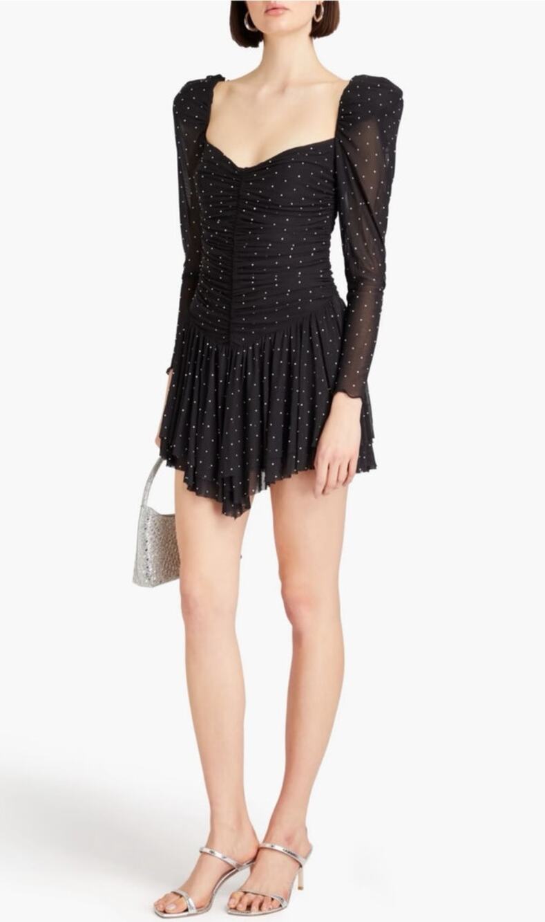 ROTATE Crystal Embellished Tulle Mini Dress Party Gla Size 12